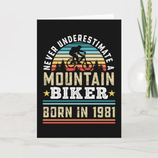 Mountain Biker born 1981 40th Birthday Gift MTB Card