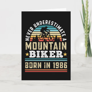 Mountain Biker born 1986 40th Birthday Gift MTB Card