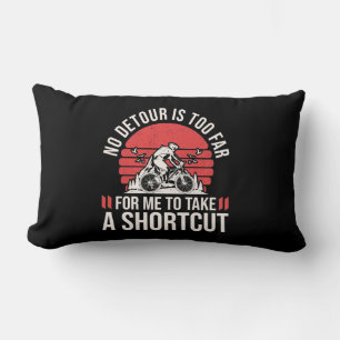 Mountain Biker For Me To Take A Shortcut Lumbar Pillow