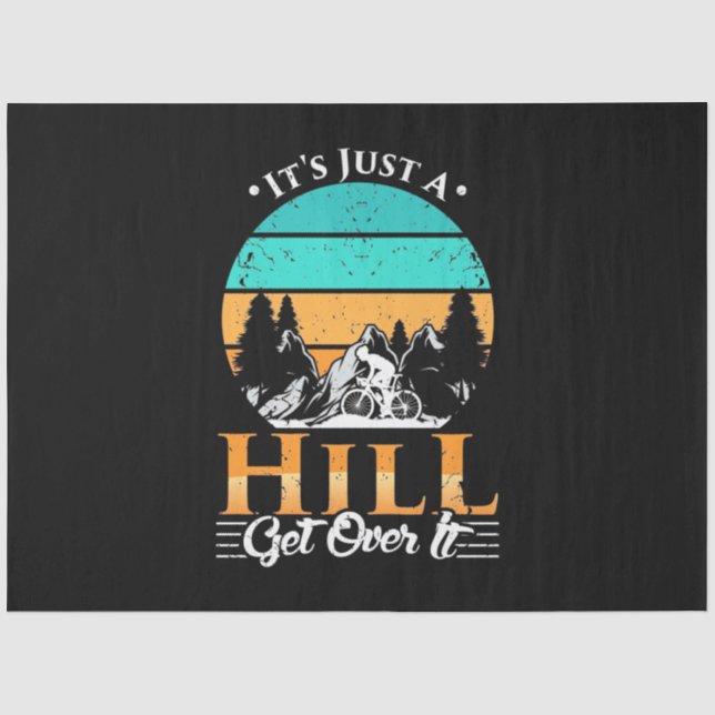 Mountain Biker Get Over Hill Tissue Paper (Front)