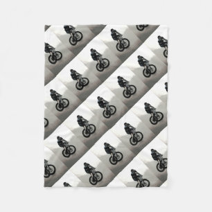 Mountain Biker MTB BMX CYCLIST Fleece Blanket