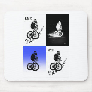 Mountain Biker MTB BMX CYCLIST Stickers Mouse Pad