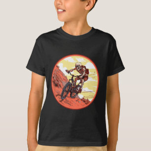 Mountain Biker Skeleton Monster Retro Horror Bikin T-Shirt