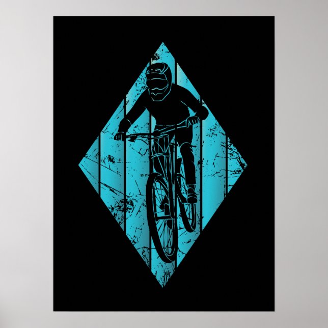 Mountain Biker Vintage Poster (Front)
