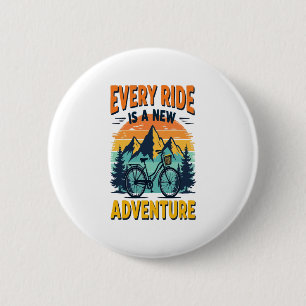Mountain Biking Adventure 2 Inch Round Button