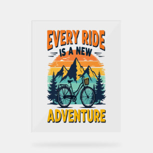 Mountain Biking Adventure Acrylic Sign