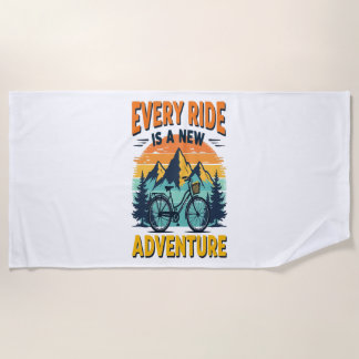 Mountain Biking Adventure Beach Towel