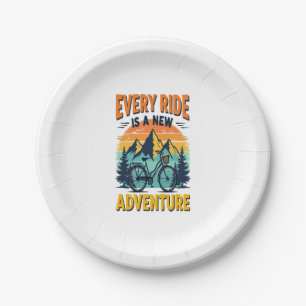 Mountain Biking Adventure Paper Plate
