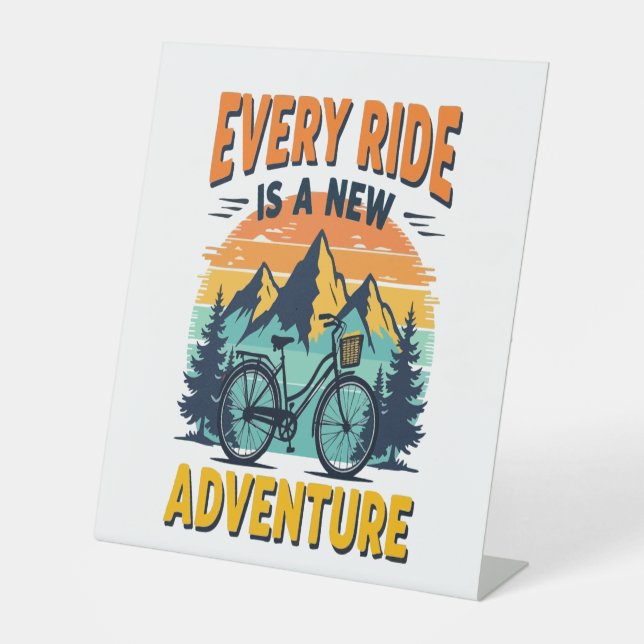 Mountain Biking Adventure Pedestal Sign (Front)
