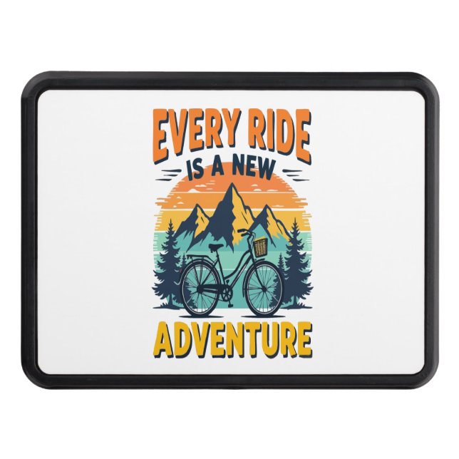 Mountain Biking Adventure Trailer Hitch Cover (Front)
