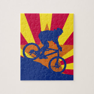 Mountain biking Arizona flag Jigsaw Puzzle