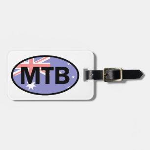 Mountain Biking Australia Flag Luggage Tag