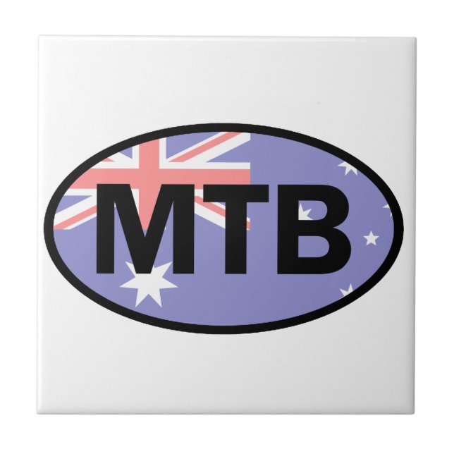 Mountain Biking Australia Flag Tile (Front)