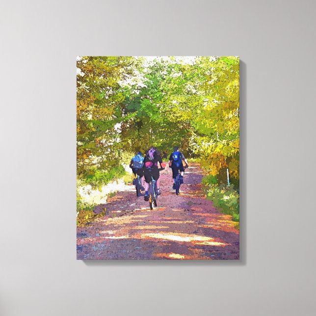 MOUNTAIN BIKING CANVAS PRINT (Front)