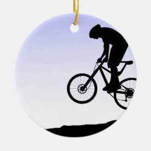 Mountain Biking Ceramic Ornament