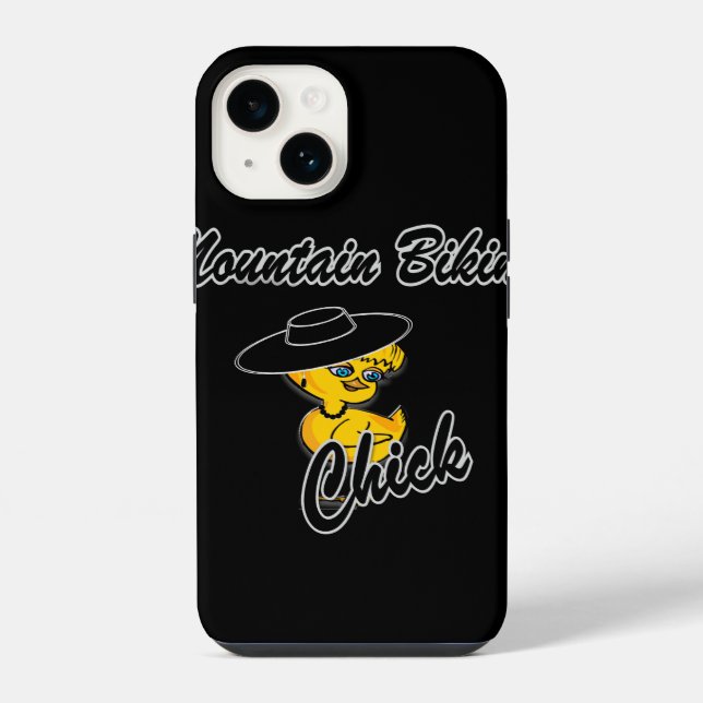 Mountain Biking Chick #4 iPhone Case (Back)