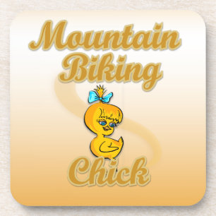 Mountain Biking Chick Coaster