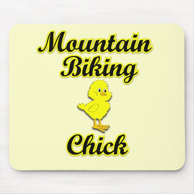 Mountain Biking Chick Mouse Pad (Front)