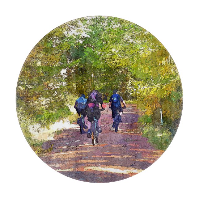 MOUNTAIN BIKING CUTTING BOARD (Front)