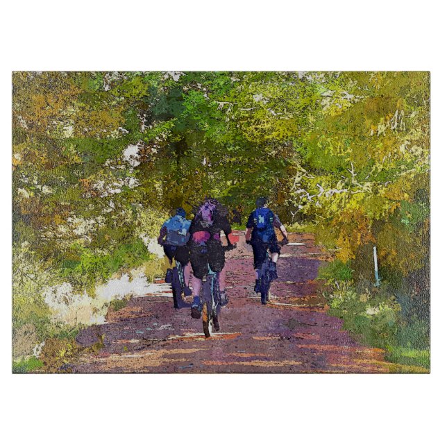 MOUNTAIN BIKING CUTTING BOARD (Front)