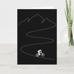 Mountain Biking - Cyclist Rider Bicycle Single Tra Card