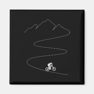 Mountain Biking - Cyclist Rider Bicycle Single Tra Magnet