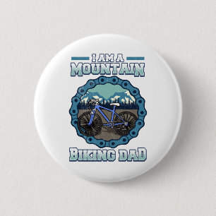 Mountain Biking Dad Gag 2 Inch Round Button