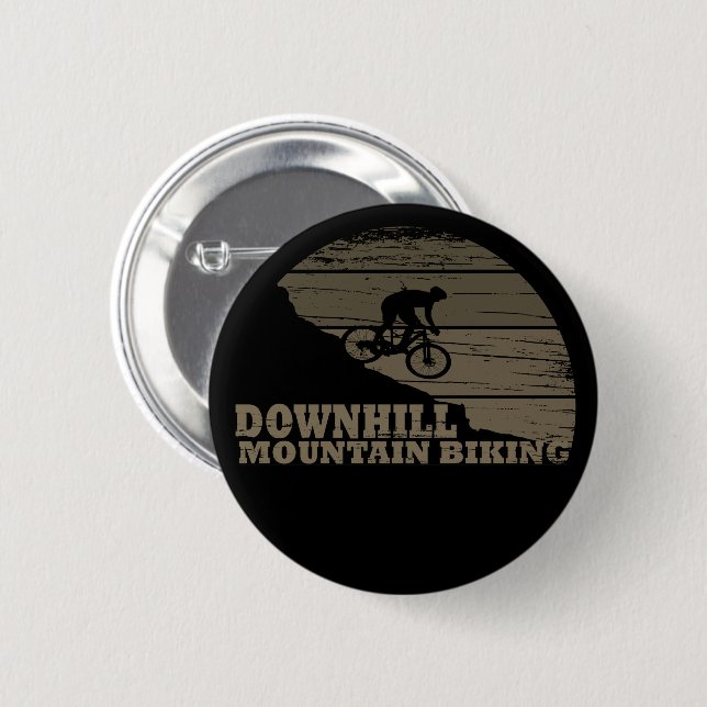 Mountain biking Downhill 2 Inch Round Button (Front & Back)