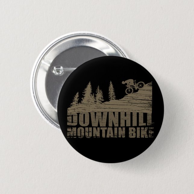 Mountain biking Downhill 2 Inch Round Button (Front & Back)