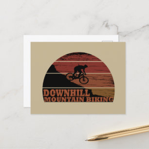 Mountain biking Downhill Holiday Postcard