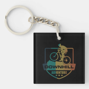 Mountain biking Downhill Keychain