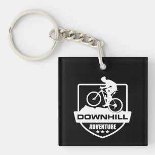 Mountain biking Downhill Keychain