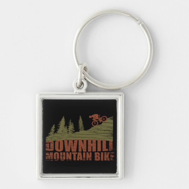 Mountain biking Downhill Keychain (Front)