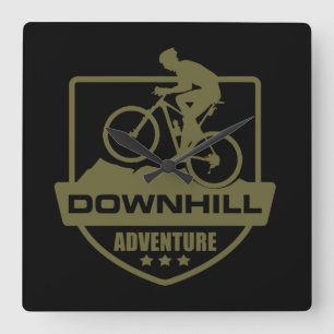 Mountain biking Downhill mtb Square Wall Clock