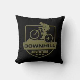 Mountain biking Downhill mtb Throw Pillow