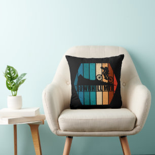 Mountain biking Downhill mtb Throw Pillow