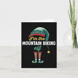 Mountain biking Elf Family Matching Christmas Gift Card