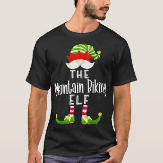 Mountain Biking Elf Group Christmas Funny Pajama P T-Shirt