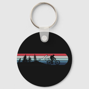 mountain biking enthusiast keychain