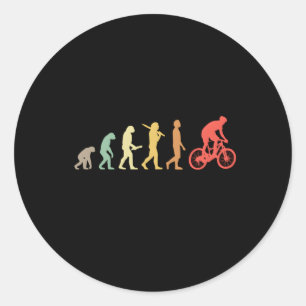 Mountain Biking Evolution For Mountain Bikers Classic Round Sticker