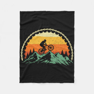 Mountain Biking Gear - Bike Rider Mtb Lover Cyclis Fleece Blanket