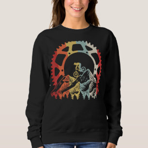 Mountain Biking Gear Retro Vintage MTB Bicycle Bik Sweatshirt