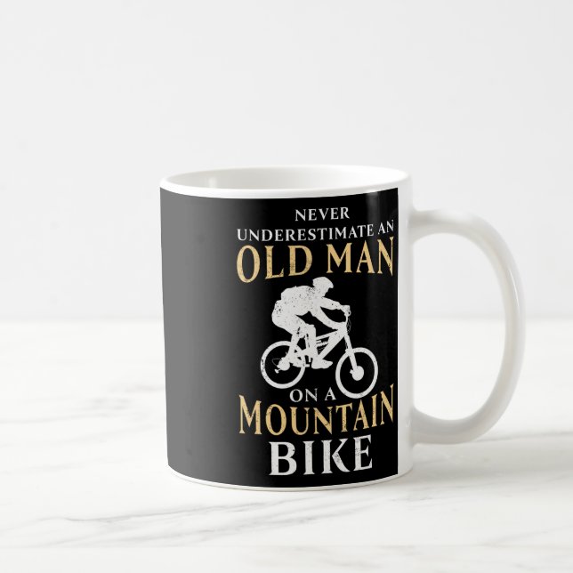 Mountain Biking Gift For Old Man Biker  Coffee Mug (Right)