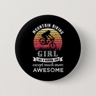 Mountain Biking Girl Funny Mtb Gift  2 Inch Round Button