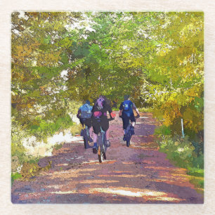 MOUNTAIN BIKING GLASS COASTER