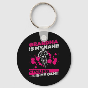 Mountain Biking Grandma Is My Name Cycling Is My G Keychain