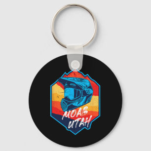 Mountain Biking Helmet Moab Utah Extreme Sport Vin Keychain
