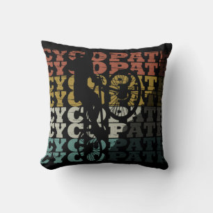 Mountain Biking Humour - Funny Cycling - Cycopath Throw Pillow