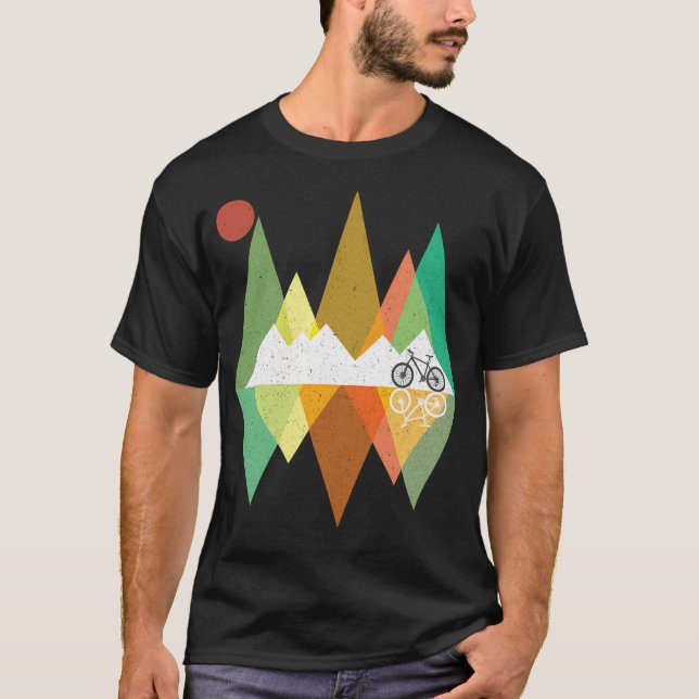 Mountain Biking In The Mountains T-Shirt (Front)