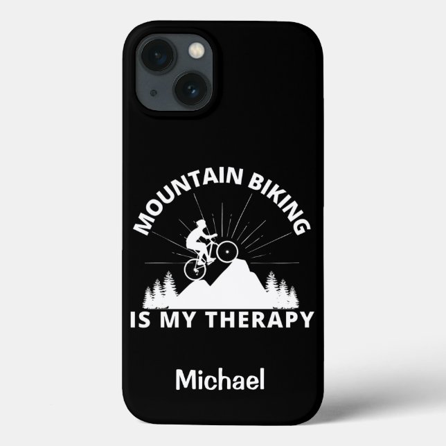 Mountain Biking Is My Therapy Case-Mate iPhone Cas Case (Back)